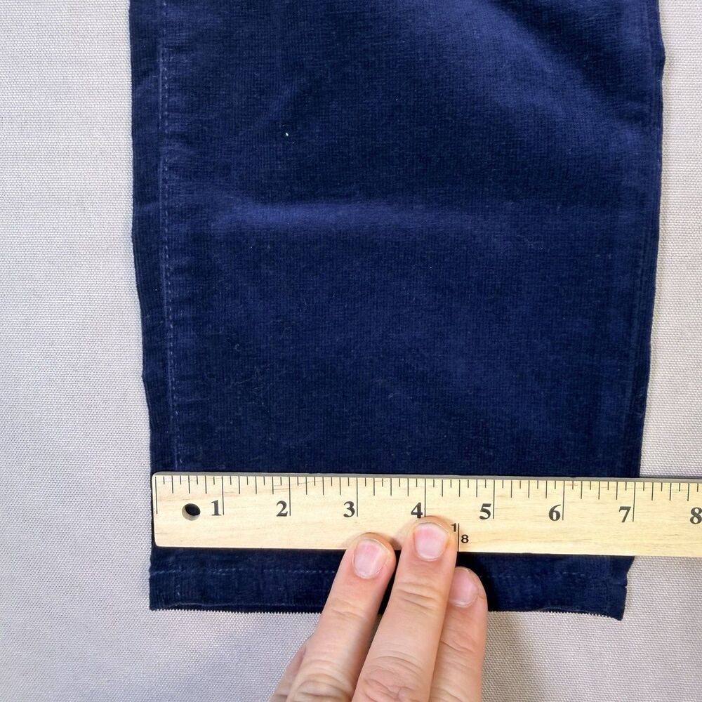 NWT CHAPS Womens Corduroy Pants Size 12 x33 Long Blue Mid Rise Straight Slimming - Picture 8 of 16